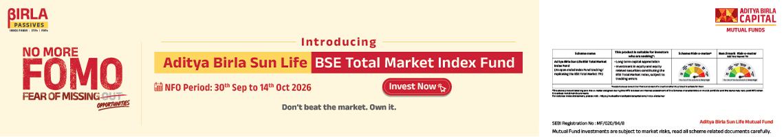 ABSL MF BSE Total Market Index Fund NFO 1140x200