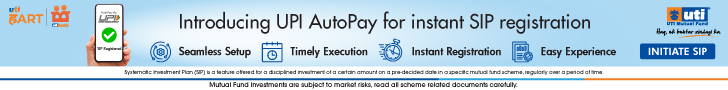 UTI UPI AutoPay Instant SIP Registration 728x90