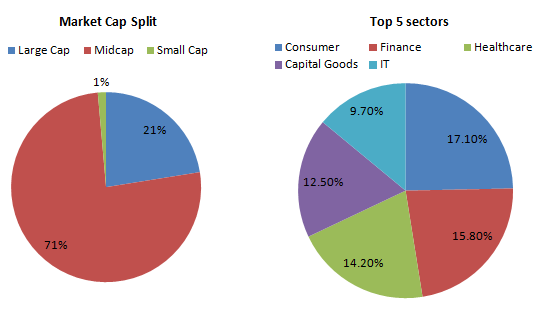 Mutual Funds - Axis Midcap Fund invests 20 – 25% of its assets in large cap stocks