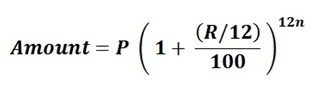 Personal Finance - Monthly compounding interest formula