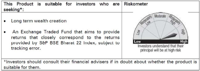BHARAT 22 ETF Riskometer BHARAT 22 ETF Riskometer