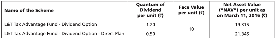 L&T Tax Advantage Fund L&T Tax Advantage Fund