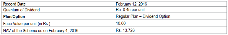 Dividend in DSP BlackRock Tax Saver Fund Dividend in DSP BlackRock Tax Saver Fund