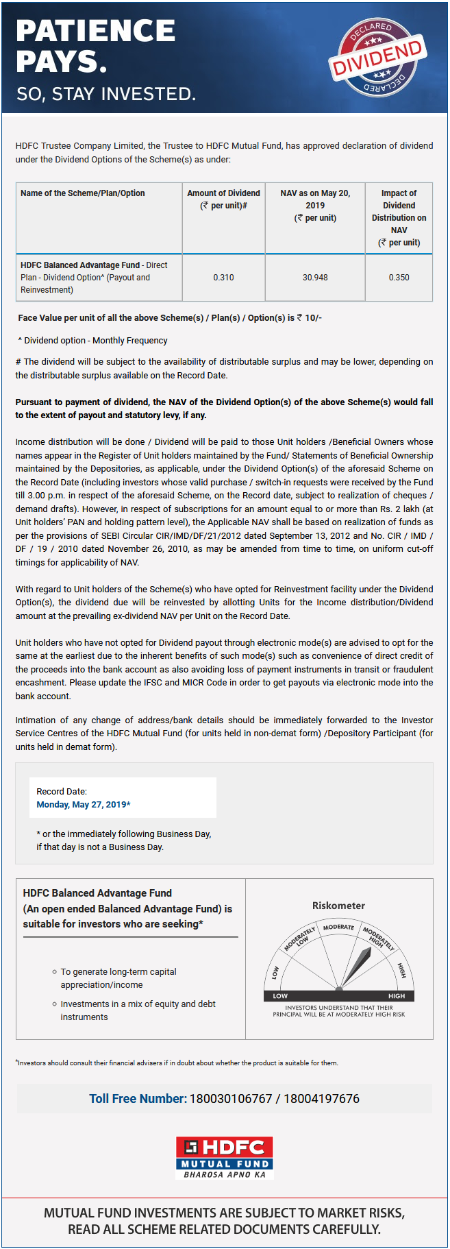 HDFC Balanced Advantage Fund