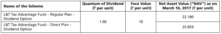 L&T Tax Advantage Fund L&T Tax Advantage Fund