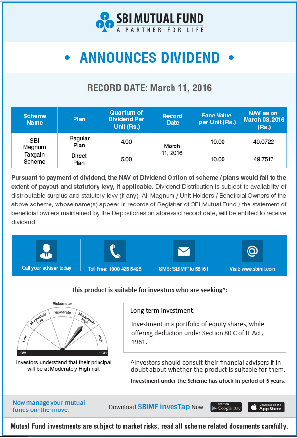 SBI Magnum Taxgain Scheme