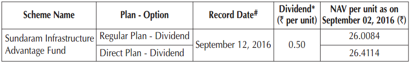 Sundaram Infrastructure Advantage Fund Sundaram Infrastructure Advantage Fund