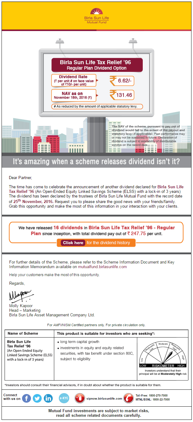 Birla Sun Life Tax Relief '96