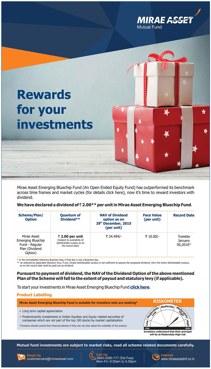 Mirae Asset Mutual Fund Declares Dividend