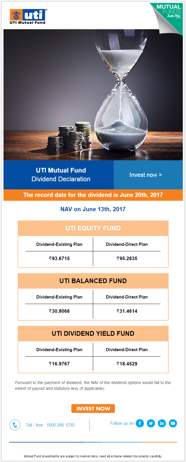 UTI Equity Fund, UTI Balanced Fund & UTI Dividend Yield Fund