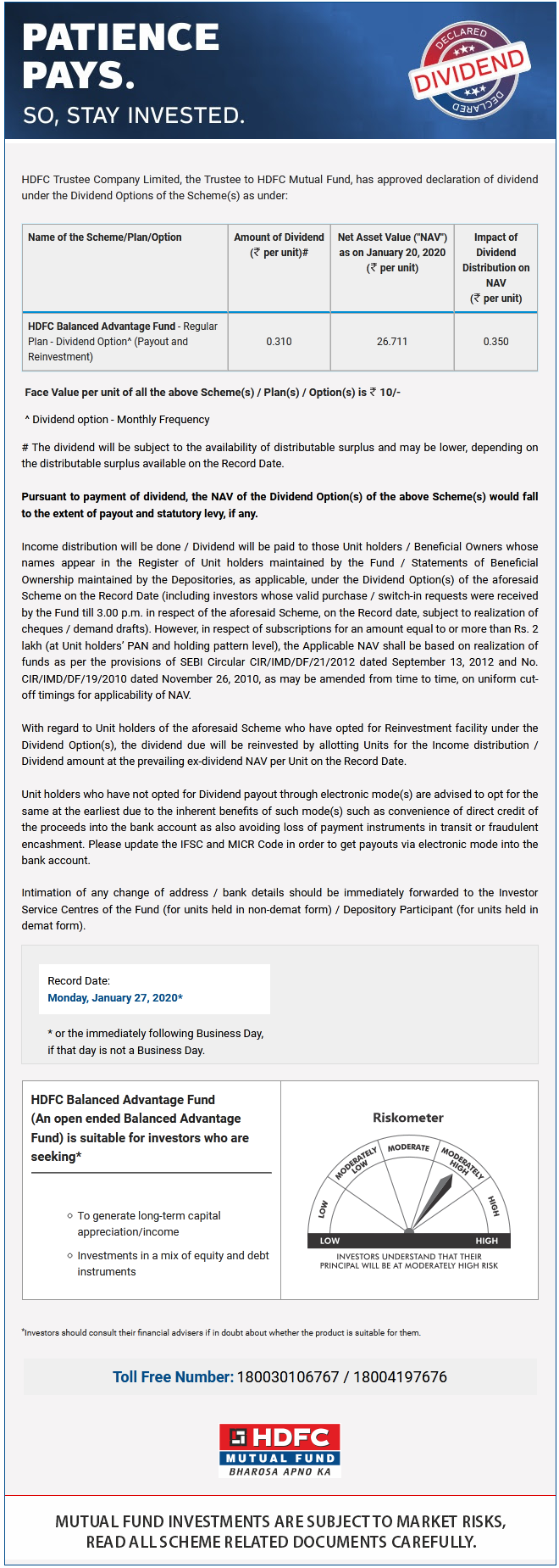 HDFC Balanced Advantage Fund