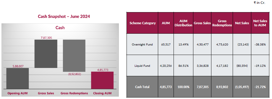 Cash category analysis for June 2024 Cash category analysis for June 2024