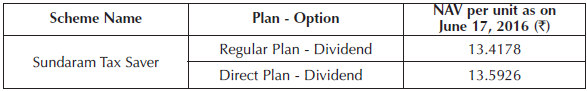 Sundaram Tax Saver Fund Sundaram Tax Saver Fund
