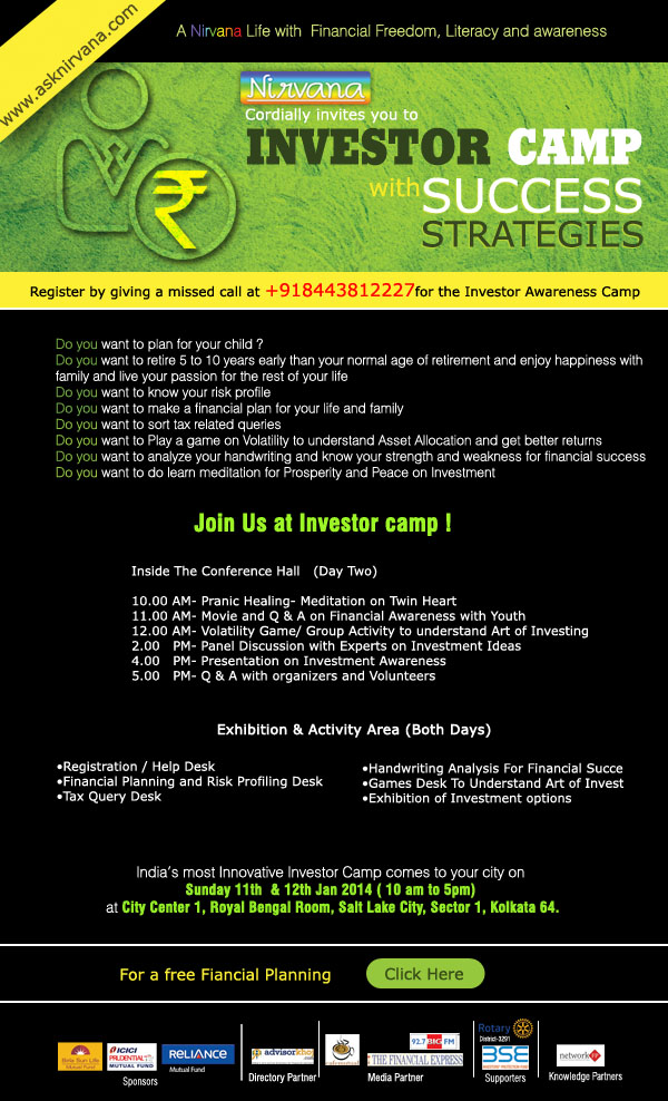 REGISTER YOURSELF FOR A FREE INVESTOR CAMP IN KOLKATA