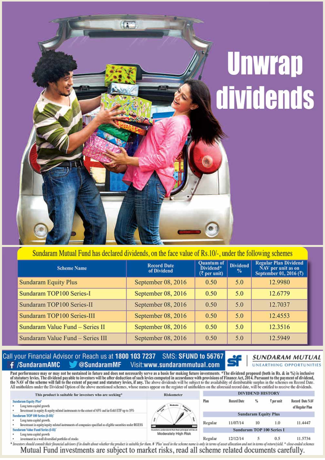 Sundaram Mutual Fund declared dividends